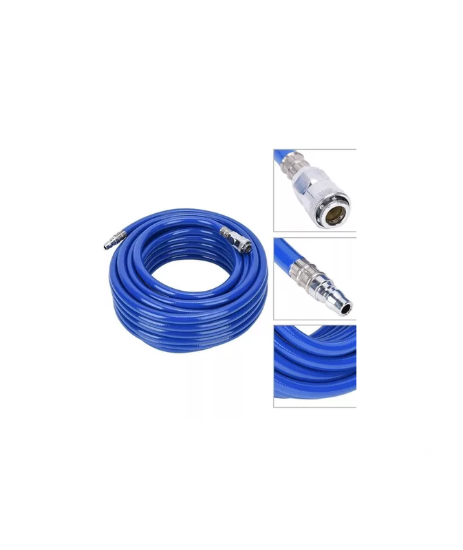 MANGUERA 10 METROS PARA COMPRESOR/AIRE PVC 1/4 AZUL FLOVI - 4