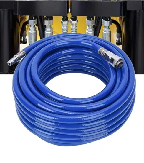 MANGUERA 10 METROS PARA COMPRESOR/AIRE PVC 1/4 AZUL FLOVI - 5