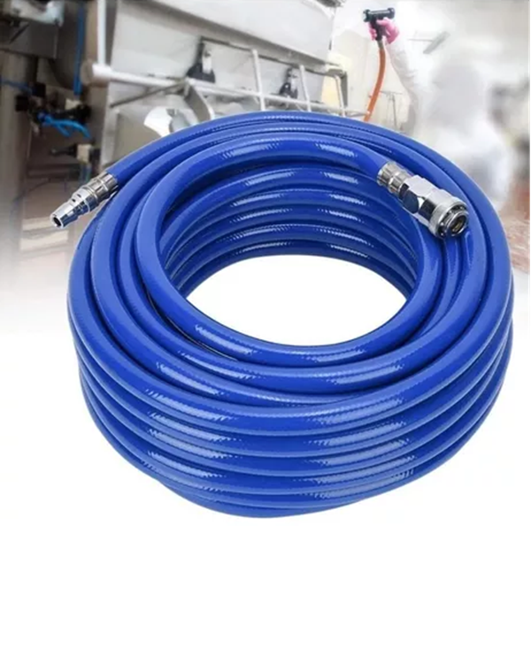 MANGUERA 10 METROS PARA COMPRESOR/AIRE PVC 1/4 AZUL FLOVI - 6