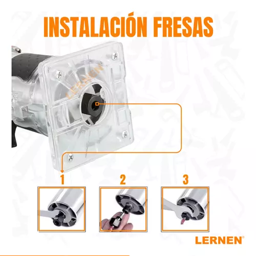 KIT FRESADORA ROUTER TUPI 6-6.35MM 220V 50HZ 550W + 18 FRESAS - 6