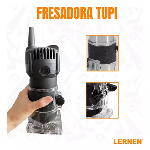 KIT FRESADORA ROUTER TUPI 6-6.35MM 220V 50HZ 550W + 18 FRESAS - 7
