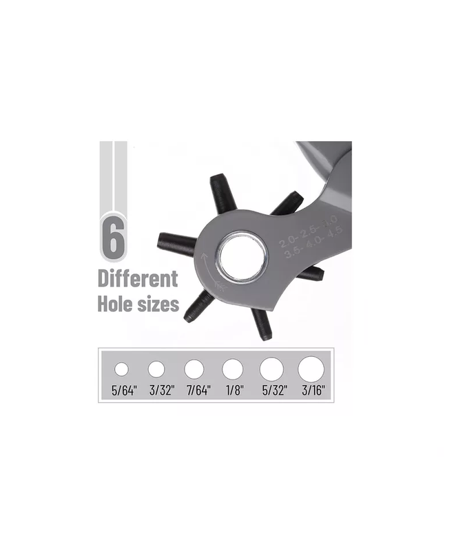 SET ALICATE PERFORADOR CINTURONES SACABOCADOS PARA CUERO PERFORADORA - 5