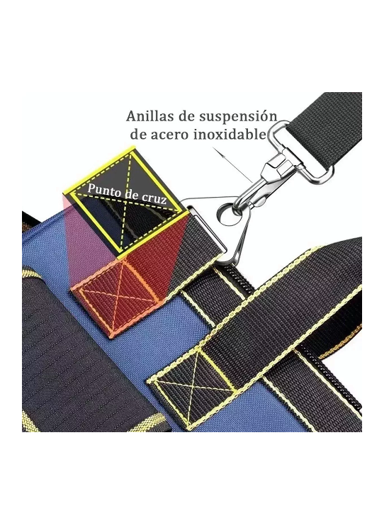BOLSA DE HERRAMIENTAS PARA ELECTRICISTA, MOCHILA ORGANIZADOR, COLOR EN COLOR NEGRO - 6