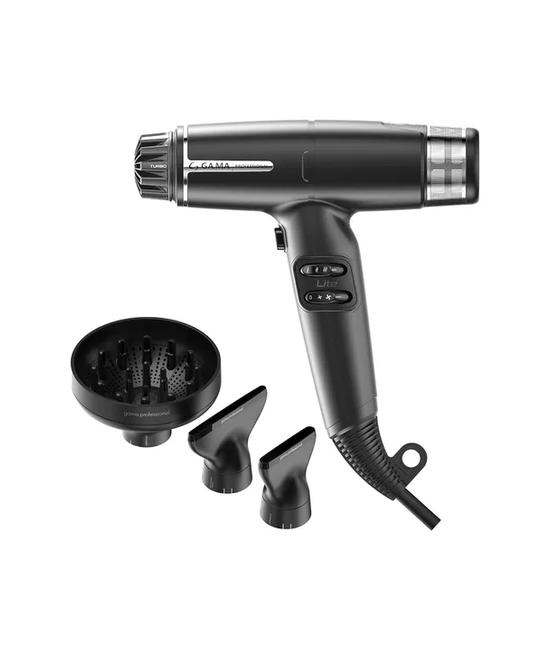 SECADOR DE PELO GAMA IQ LITE ULTRA LIVIANO PROFESIONAL, COLOR EN COLOR NEGRO - 1