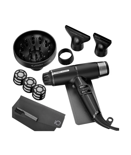 SECADOR DE PELO GAMA IQ LITE ULTRA LIVIANO PROFESIONAL, COLOR EN COLOR NEGRO - 2