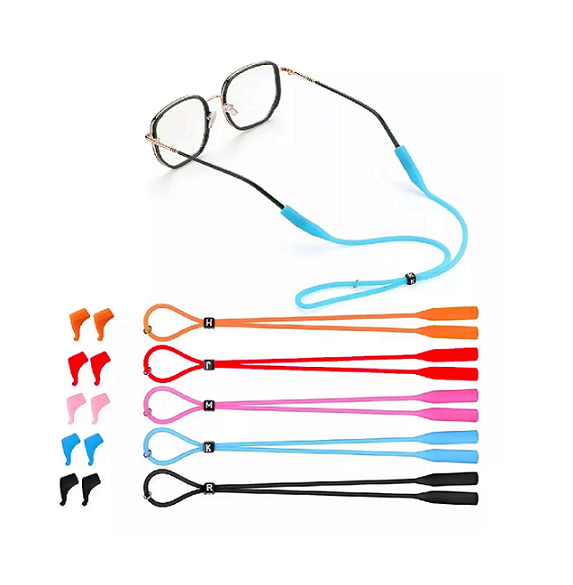 5 STRAPS LENTES SILICONA AJUSTABLE CON GANCHOS ANTICAÍDA - 2