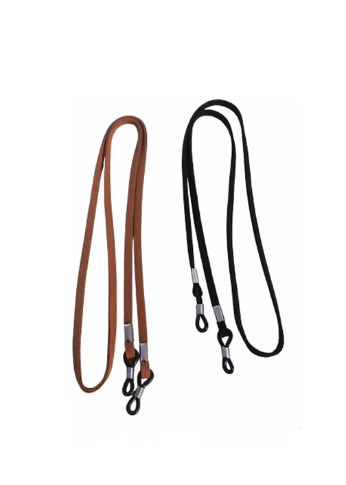SUJETADOR STRAP CORREA PARA LENTES CUERO SET 2 PIEZAS, COLOR EN COLOR CAFE - 1