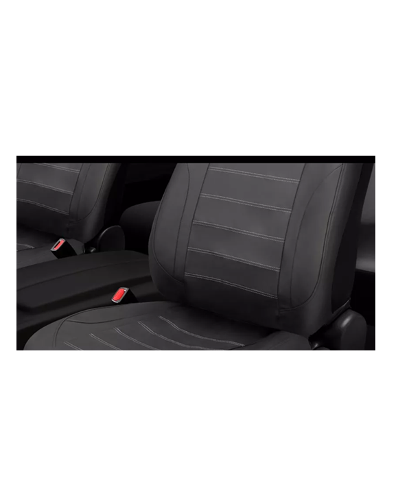 FUNDA CUBRE ASIENTO AUTO UNIVERSAL ECOCUERO GRAND PRIX, COLOR EN COLOR NEGRO - 2