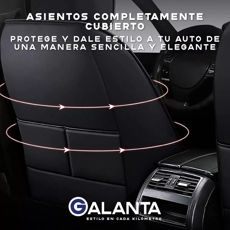 FUNDA CUBRE ASIENTO ECOCUERO GALANTA SET 5 ASIENTOS, COLOR LUXURY - 6