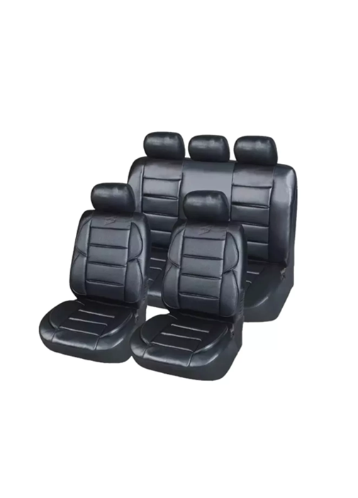 FUNDA ASIENTO AUTO/CAMIONETA ECO CUERO RIÑONERA ACOLCHADA, COLOR EN COLOR NEGRO - 1