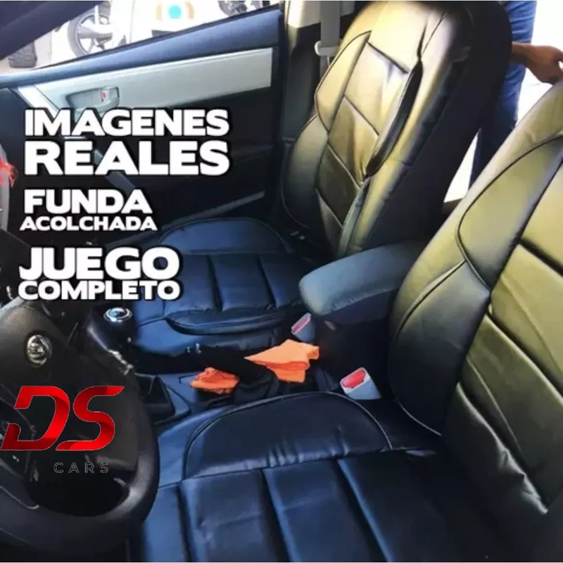 FUNDA ASIENTO AUTO/CAMIONETA ECO CUERO RIÑONERA ACOLCHADA, COLOR EN COLOR NEGRO - 3