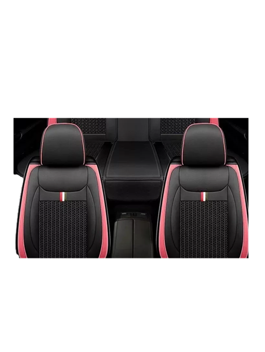 KIT FUNDA CUBRE ASIENTO CUERO AUTO PREMIUM LUXURY, COLOR EN COLOR NEGRO - 2