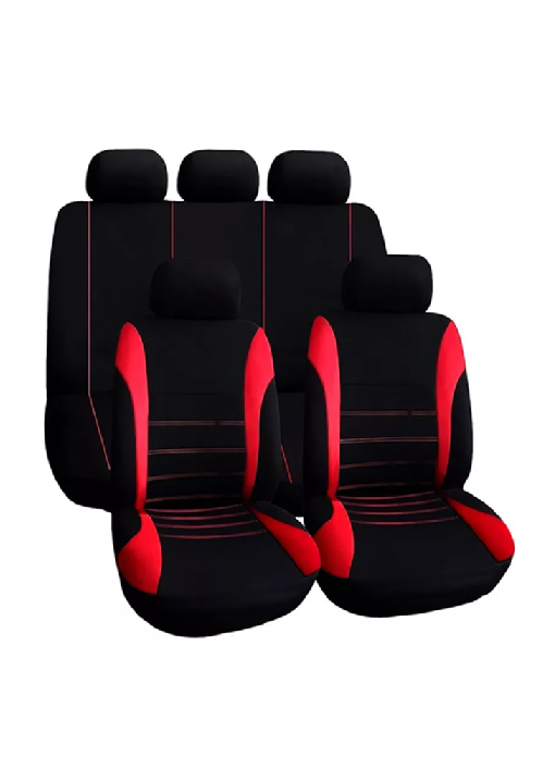 SET FUNDA UNIVERSAL CUBRE ASIENTO AUTOMÓVIL 10 PIEZAS, COLOR EN COLOR NEGRO - 2