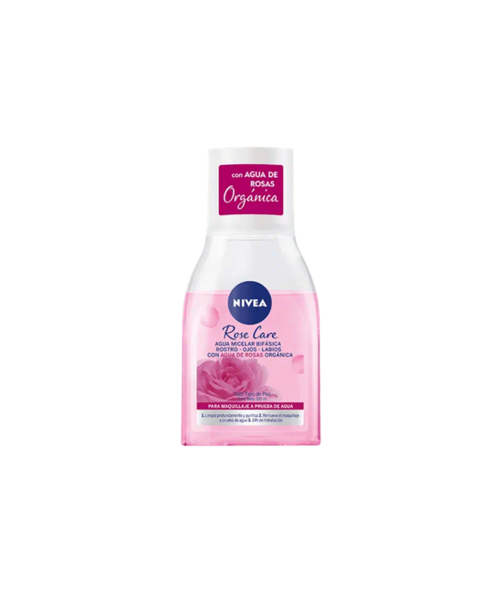 DESMAQUILLANTE AGUA MICELAR NIVEA ROSE CARE, TODO TIPO DE PIEL 100ML