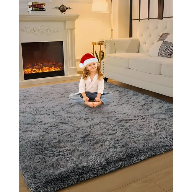 ALFOMBRA ARTESANAL ALGODON REDONDA GRIS BEIGE BICOLOR 120CM - 3