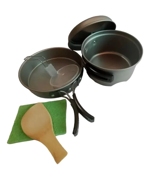 JUEGO DE OLLAS PARA CAMPING ALUMINIO LIVIANAS PRACTICA SY200 - 3