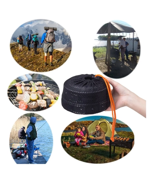 JUEGO DE OLLAS PARA CAMPING ALUMINIO LIVIANAS PRACTICA SY200 - 6