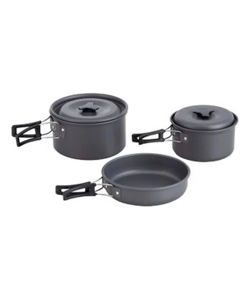SET DE OLLAS UTENSILIOS DE COCINA 8 PIEZAS CAMPING MILITAR - 3
