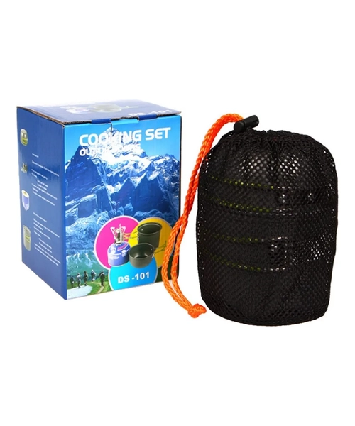 SET OLLAS CAMPING 6 PIEZAS CON CUBIERTOS Y ESTUCHE - CUKIN - 4