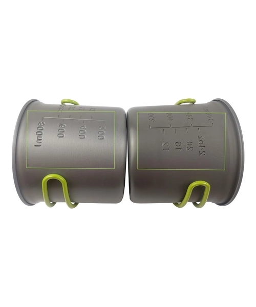SET OLLAS CAMPING 6 PIEZAS CON CUBIERTOS Y ESTUCHE - CUKIN - 6