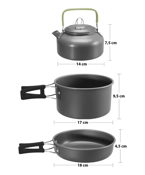 SET OLLAS OUTDOOR CAMPING COCINILLA - 3