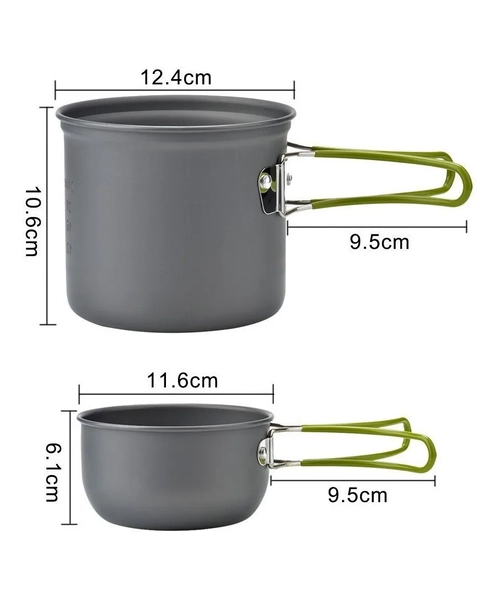 SET OLLAS DE CAMPING PORTATIL CAMPING OLLAS OUTDOOR TREKKING - 3