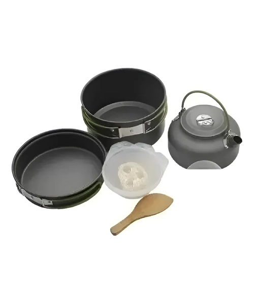 SET DE OLLAS Y TETERA CAMPING 10 PIEZAS 95435 - 1
