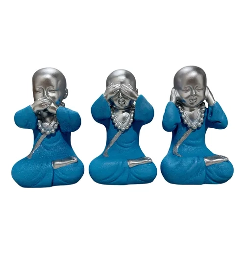 SET BUDA CIEGO/SORDO/MUDO GRANDE BLANCO - 1