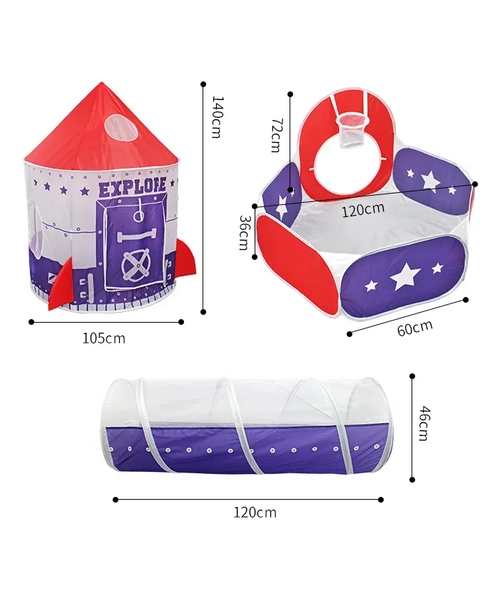 CARPA PISCINA CON TUNEL CASTILLO PLEGABLE - 2