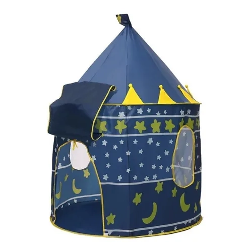 CARPA CASTILLO PRINCESA INFANTIL AZUL - 2