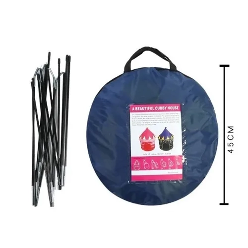 CARPA CASTILLO PRINCESA INFANTIL AZUL - 4