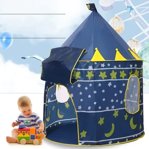 CARPA CASTILLO PRINCESA INFANTIL AZUL - 5