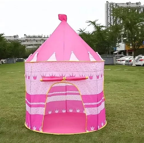 CARPA CASTILLO INFANTIL AZUL/ROSADO - 3