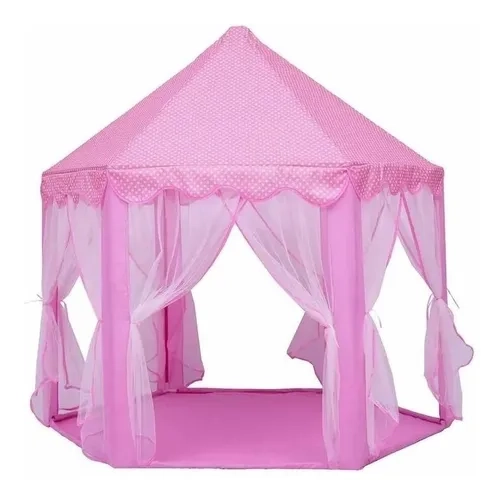 CARPA CASTILLO INFANTIL AZUL/ROSADO - 1