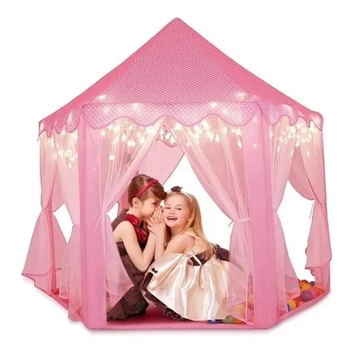 CARPA CASTILLO INFANTIL AZUL/ROSADO - 2