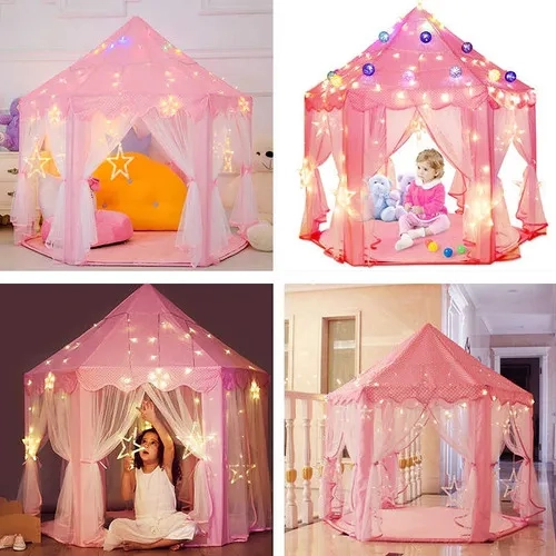 CARPA CASTILLO PRINCESA MALLA ROSADO - 5