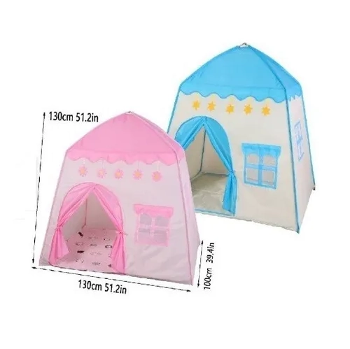 CARPA CASA PLEGABLE CELESTE/ROSADA - 2