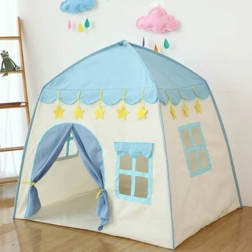 CARPA CASA PLEGABLE CELESTE/ROSADA - 3
