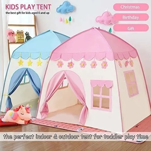 CARPA CASA PLEGABLE CELESTE/ROSADA - 4