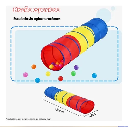 TUNEL TRICOLOR 180 CM INFANTIL - 4