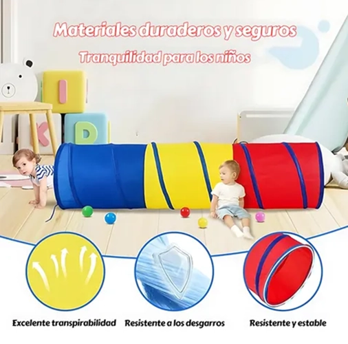 TUNEL TRICOLOR 180 CM INFANTIL - 6