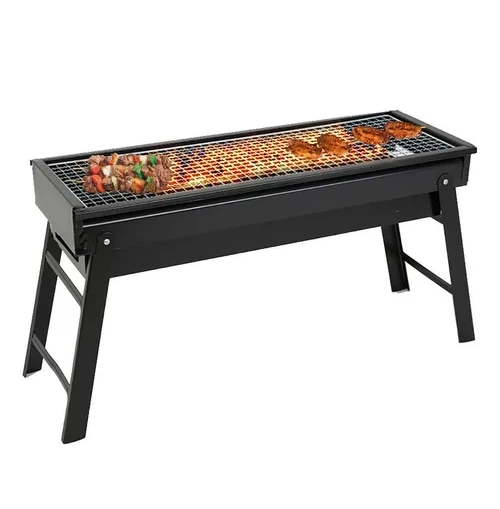 PARRILLERA PORTATIL GRILL BBQ NEGRA - 2