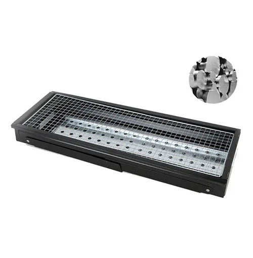 PARRILLERA PORTATIL GRILL BBQ NEGRA - 4
