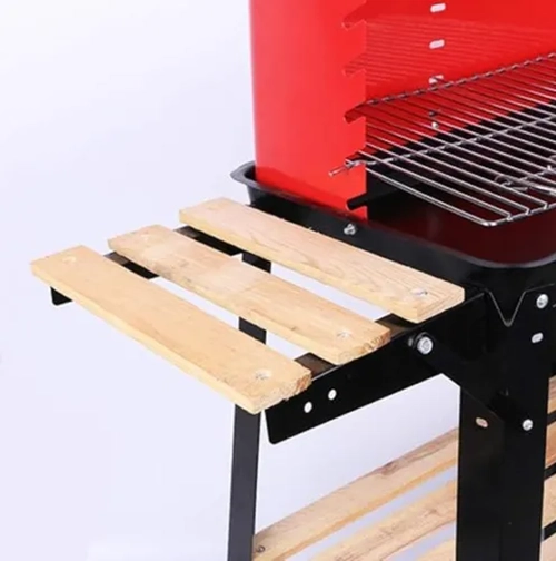 PARRILLA CON RUEDA Y REPISA 85X28X80 CM - 4