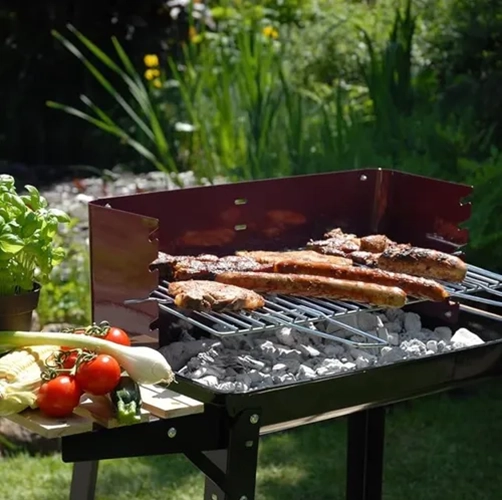 PARRILLA CON RUEDA Y REPISA 85X28X80 CM - 5