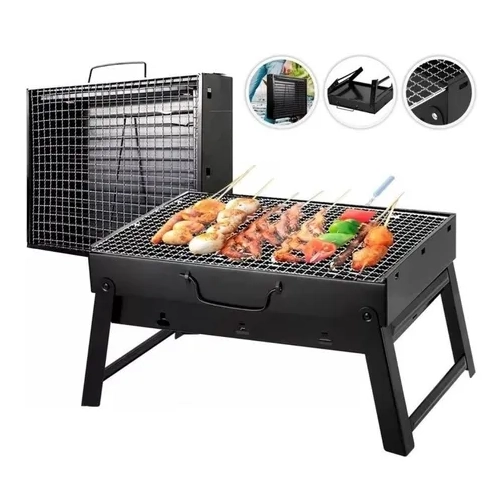 PARRILLA MOVIL NEGRA 33X30X24 CM - 2