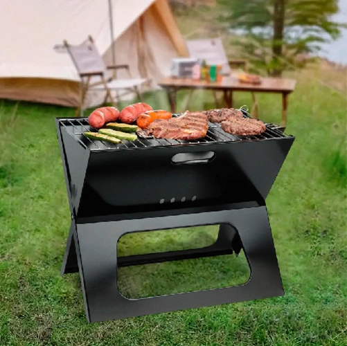 ASADOR CARBON PLEGABLE MR BEEF NEGRO - 5