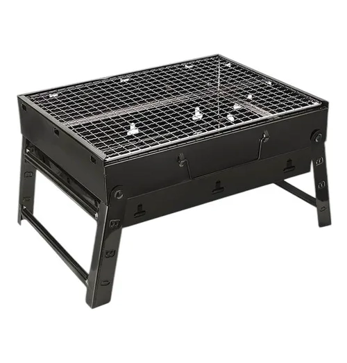 PARRILLA PORTATIL PLEGABLE CARBON NEGRA - 1