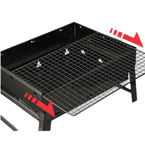 PARRILLA PORTATIL PLEGABLE CARBON NEGRA - 2