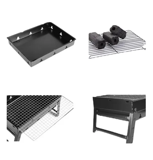 PARRILLA PORTATIL PLEGABLE CARBON NEGRA - 5